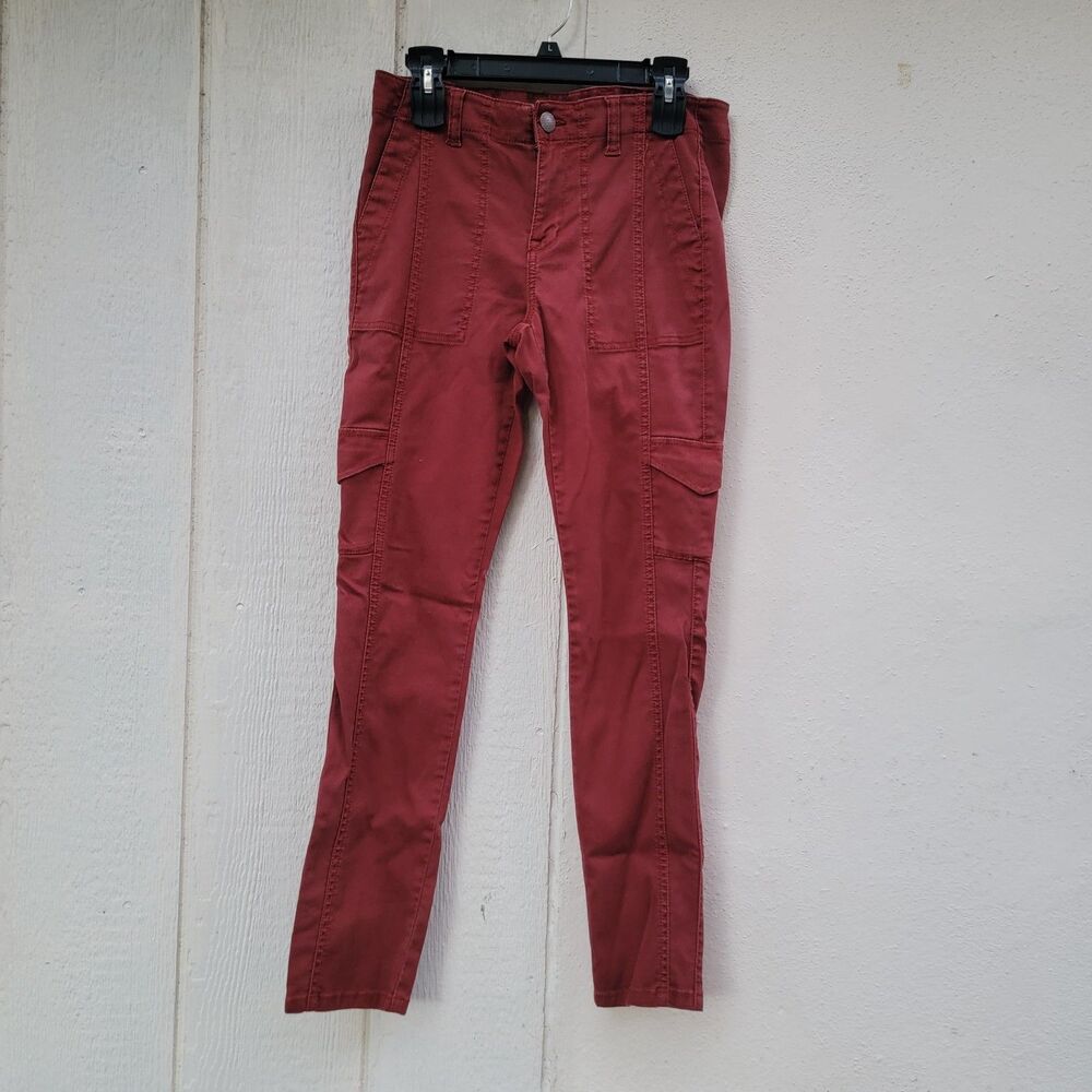 CAbi #3566 The Drifter Size 8 Skinny Cargo Pants Rust